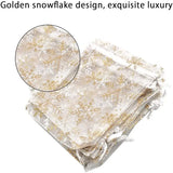 Snowflake Favor Pull String Bags - Pack of 100