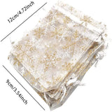 Snowflake Favor Pull String Bags - Pack of 100