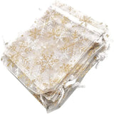 Snowflake Favor Pull String Bags - Pack of 100