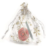 Snowflake Favor Pull String Bags - Pack of 100