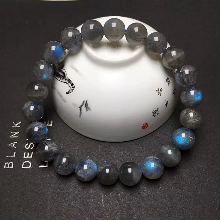 7-9MM Labradorite Bracelet Moonstone Strand Bracelet