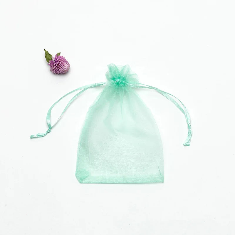Organza Bag Jewelry Tulle Drawstring Bag 100Pcs