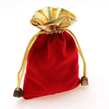 20pcs Phnom Penh Red Velvet Jewelry Bags for Women, Drawstring Pouches