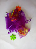 Organza Bag Dark Purple Drawstring Bag 50pcs 7*9cm Christmas Yarn Bag