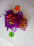 Organza Bag Dark Purple Drawstring Bag 50pcs 7*9cm Christmas Yarn Bag