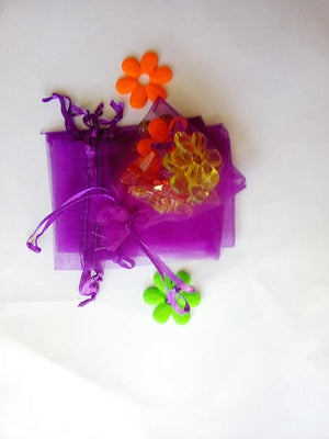 Organza Bag Dark Purple Drawstring Bag 50pcs 7*9cm Christmas Yarn Bag
