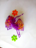 Organza Bag Dark Purple Drawstring Bag 50pcs 7*9cm Christmas Yarn Bag