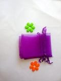 Organza Bag Dark Purple Drawstring Bag 50pcs 7*9cm Christmas Yarn Bag