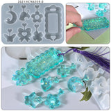 7 Cavity Resin Mold for Jewelry Making DIY Keychain Crafts Pendant Silicone Moul