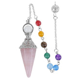 7 Chakra Amethyst Pendant Pendulum Reiki Healing Women Chakra Amulet