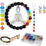 7 Chakra Beads Jewelry Making Kit Natural Stone Beads DIY Craft Tool Set