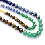 7 Chakra Bead Necklace Healing Crystals Natural Round Gemstone Colorful Pendant