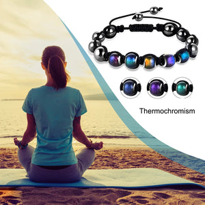 7 Chakra Beads Bracelet Natural Stone Adjustable Jewelry for Men Women Kids Gift