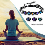 7 Chakra Beads Bracelet Natural Stone Adjustable Jewelry for Men Women Kids Gift