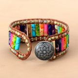 7 Chakra Bracelet Natural Stones Wrap Bracelets