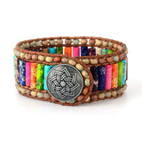 7 Chakra Bracelet Natural Stones Wrap Bracelets