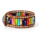 7 Chakra Bracelet Natural Stones Wrap Bracelets