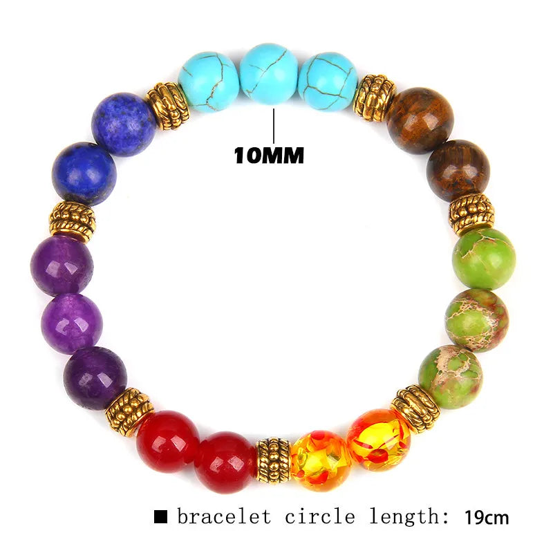 7 Chakra Bracelets Natural Stone Beaded Bangle