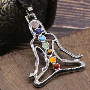 7 Chakra Charms Buddha Yoga Meditation Pendant Necklace