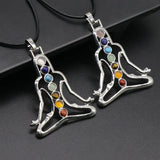 7 Chakra Charms Buddha Yoga Meditation Pendant Necklace