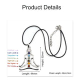 7 Chakra Charms Buddha Yoga Meditation Pendant Necklace