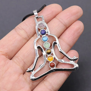 7 Chakra Charms Buddha Yoga Meditation Pendant Necklace