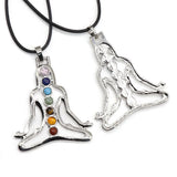 7 Chakra Charms Buddha Yoga Meditation Pendant Necklace