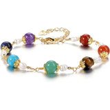 7 Chakra Crystal Bracelets Reiki Healing Stone Beads Ankle Bracelets