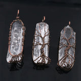 7 Chakra Crystal Natural Stone Pendant Necklace Reiki Healing Chakra Jewelry