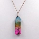7 Chakra Crystal Natural Stone Pendant Necklace Reiki Healing Chakra Jewelry