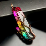 7 Chakra Crystal Natural Stone Pendant Necklace Reiki Healing Chakra Jewelry