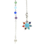 7 Chakra Crystal Pendants Flower Chakras Amethysts Pink Quartz