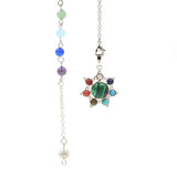 7 Chakra Crystal Pendants Flower Chakras Amethysts Pink Quartz