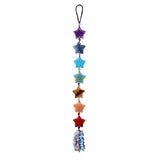 7 Chakra Crystal Star Hanging Ornament Chip Stones Tassels Feng Shui Home Car