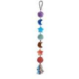7 Chakra Crystal Star Hanging Ornament Chip Stones Tassels Feng Shui Home Car