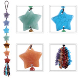 7 Chakra Crystal Star Hanging Ornament Chip Stones Tassels Feng Shui Home Car