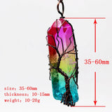 7 Chakra Crystal Tree of Life Pendant Necklace