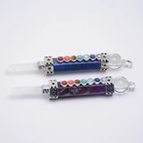 7 Chakra Pink Crystal Quartz Pendulum for Dowsing