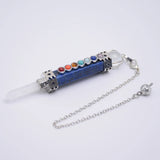 7 Chakra Pink Crystal Quartz Pendulum for Dowsing