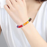 7 Chakra Gem Stone Beads Pendant Necklace Yoga Healing Balancing