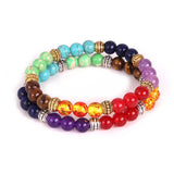 7 Chakra Gem Stone Beads Pendant Necklace Yoga Healing Balancing