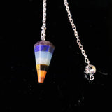 7 Chakra Healing Crystal Pendulum Reiki Natural Stone Pendant
