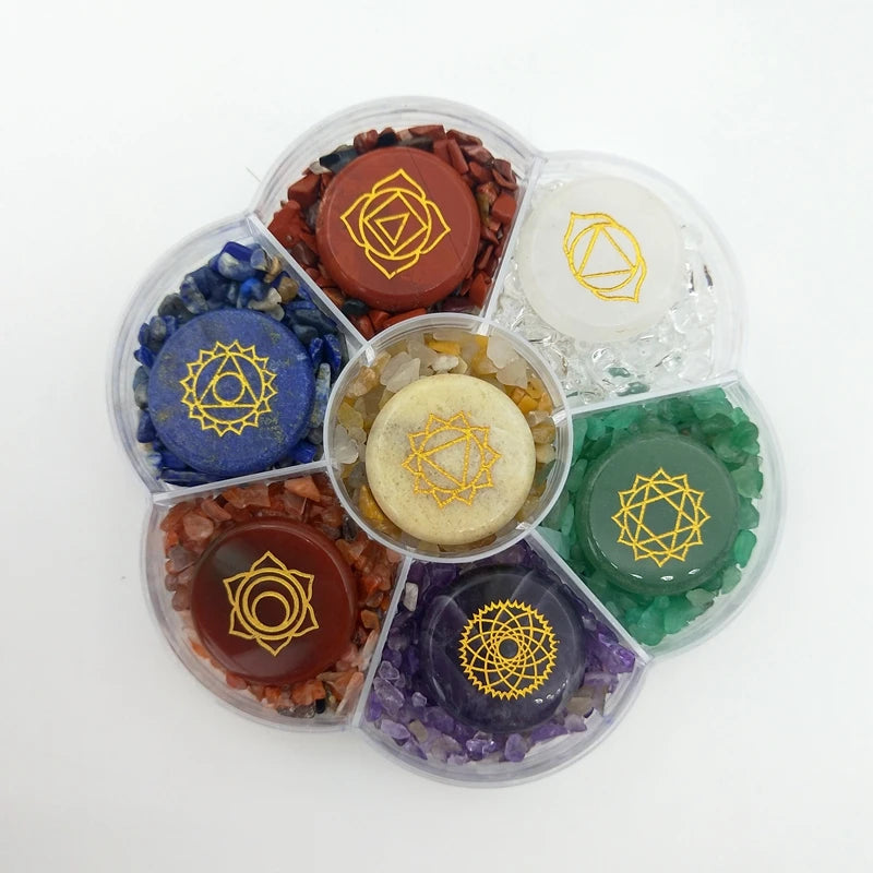 7 Chakra Healing Stone Set Quartz Gemstone Collection