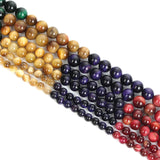 7 Chakra Multicolor Tiger Eye Stone Beads for Jewelry Making 6/8/10MM