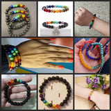 7 Chakra Natural Stone Agates Beads for Jewelry Making DIY