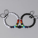 7 Chakra Stone Beads Bracelet Healing Prayer Charms Couple Yoga Jewelry