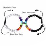 7 Chakra Stone Beads Bracelet Healing Prayer Charms Couple Yoga Jewelry