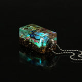 7 Chakra Orgone Pendant Necklace with LED Light and Crystal