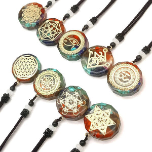7 Chakra Power Stone Divination Necklace Pendant