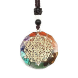 7 Chakra Power Stone Divination Necklace Pendant
